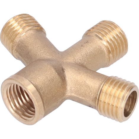 Pompe à piston, tuyau de sortie de moteur à essence, tuyau de pulvérisation, raccord de dérivation, raccord en croix à quatre voies, raccord en croix fileté M14 (1/5)