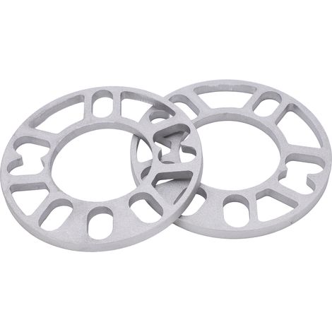 2 cales d'espacement de roue de 10 mm en aluminium, universelles pour véhicules à 4 ou 5 goujons, entraxe de 98 à 120 mm (1/5)