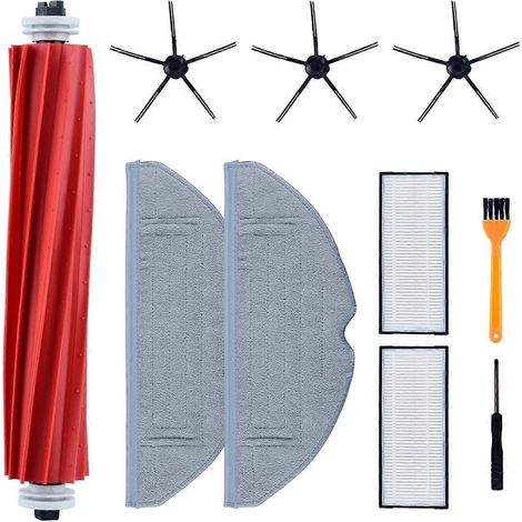 Pour aspirateur Roborock : brosse principale, filtre HEPA et lingette de nettoyage
