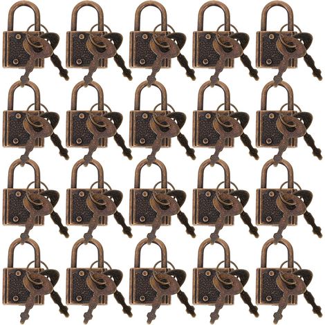 de 30 mini cadenas r tro pour valises avec cl petits cadenas (1/5)