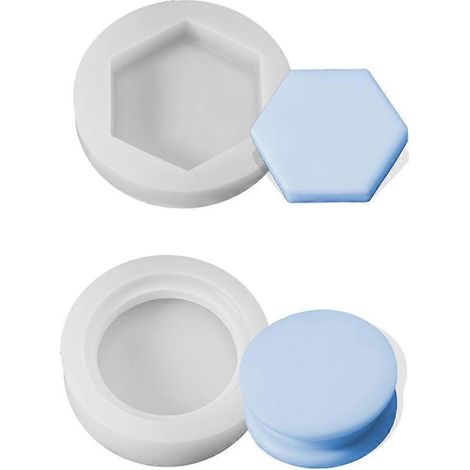 DIY 3D Runde sechseckige Silikonformen mit Boden, Epoxidharzform, Heimdekorationswerkzeuge