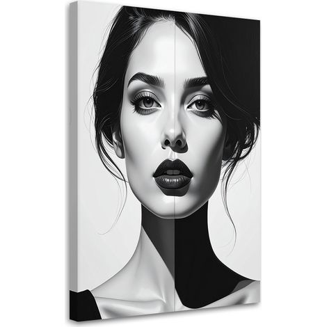 Stampe su Tela, Ritratto in bianco e nero di una donna - 20x30 (1/2)