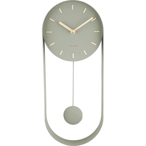 Karlsson Pendulum Charm Wanduhr Schwarz Elegant (1/3)