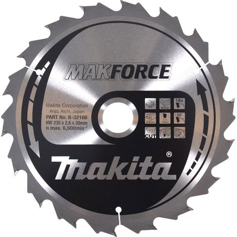 Makita MAKFORCE Hoja de sierra 235x30x18Z - B-32166