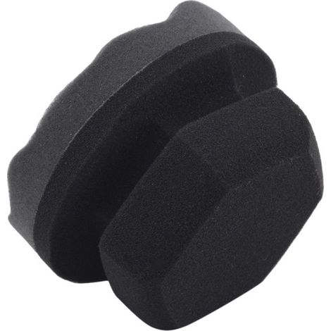 Esponja reutilizable para detalles automotrices con respaldo - Grande, color negro