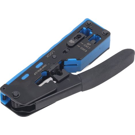 Kit de Pince à Sertir RJ45 Passe-Fil Tout-en-Un pour Connecteurs 8P 6P, Coupe et Dénude les Câbles Ethernet (1/5)