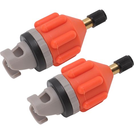 adaptateurs de gonflage pour pompe à air, adaptateur d'embout pour paddle, connecteur de valve d'air pour kayak, bateau d'assaut, pompe de voiture, orange (1/5)