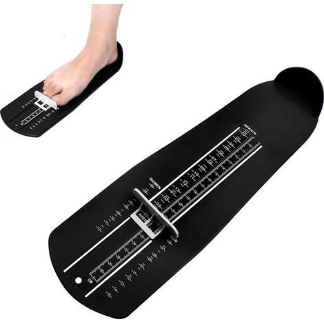 Strumento per la misurazione del piede, sistema di misurazione universale, misuratore per scarpe da bambino, misura massima 31 cm, taglie di scarpe 19-48, nero (1/5)
