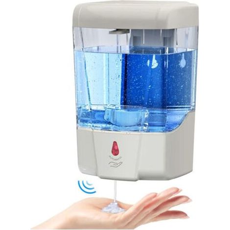 Distributeur automatique de gel hydroalcoolique, 600 ml / 21 oz, distributeur de savon mural sans contact (1/5)