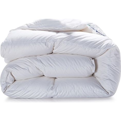 Piumino invernale autunnale vera piuma d'oca 3 misure 50/50 Caldo 320Gr/Mq Piumone 3 Misure Bianco - 1 Piazza e mezza (1/4)