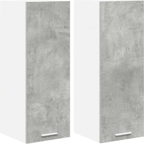 Maison Exclusive - Armadio pensile 2 pcs Grigio Cemento e Bianco 30 x 31 x 80 cm