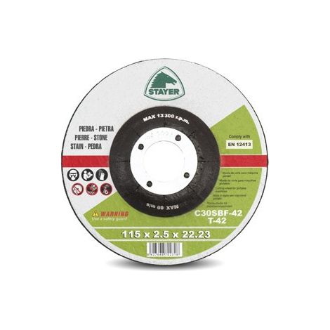 DISCO PER TAGLIO PIETRA - ø115x3,0x22,2 - STAYER C 30 R