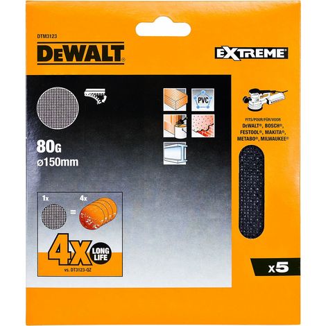 DeWalt, DTM3123, QZ, Hoja de Lija de Malla 80G 150mm