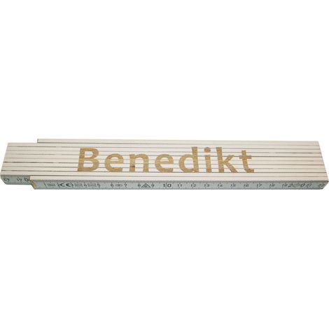 Zollstock Benedikt 2 m weiß Zollstock