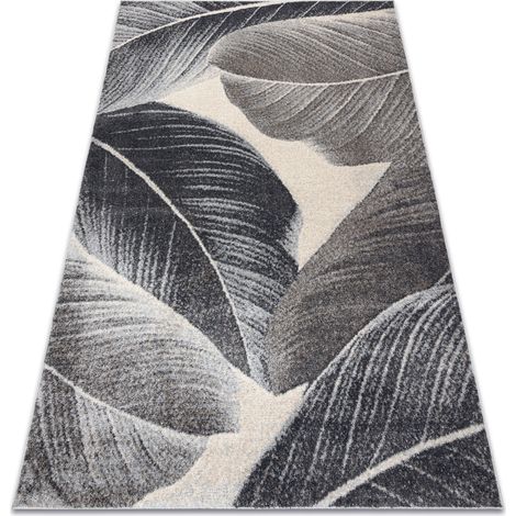 Teppich FUSION 8912 dunkelgrau - Gefieder, modern, abstrakt grey 160x220 cm