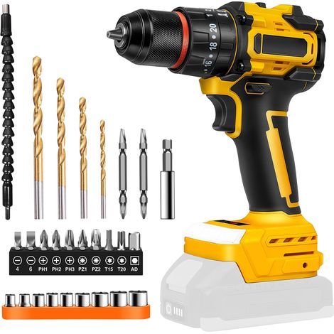 Perceuse-visseuse sans fil 2 en 1 compatible avec 18 V 20 V (1/5)