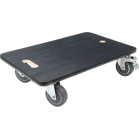Plateau roulant 600x400mm – Charge max 300kg – Roulettes pivotantes 360° avec frein – Surface antidérapante en caoutchouc – Feroce