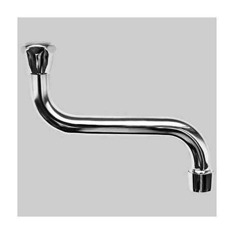 CANNA INFERIORE PER GRUPPPO LAVELLO A MURO  Cromo 200 mm     MADE IN ITALY