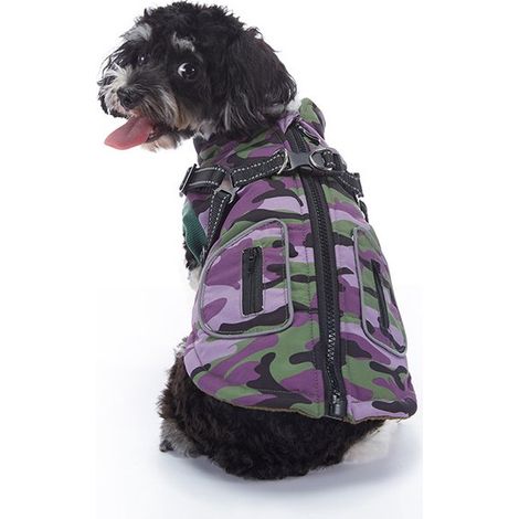 Cappotto invernale caldo per cani. Foderato in lana, caldo cappotto invernale, riflettente e impermeabile, per cani di piccola e grande taglia, cappotto antivento per esterni. (1/5)