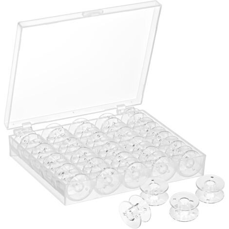 QORVA-25 Pcs machine a coudre accessoires,couture accessoires,canette machine a coudre,adapté pour les machines à coudre à bobine. (plastique) (1/5)