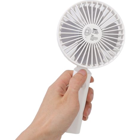 Mini ventilateur de bureau rechargeable USB, 3 vitesses, brumisateur, tête oscillante automatique, petit ventilateur portable avec base de chargement (1/5)