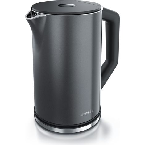 Bouilloire en acier inoxydable avec réglage de la température de 40 à 100 °C en 5 étapes - Design à double paroi - 1,5 litre - 2200 W - Bouilloire à thé avec affichage de la (1/5)