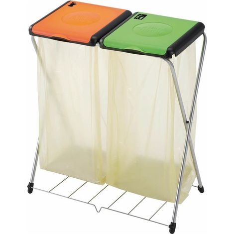 Gimi Nature Plus 2 Rectangulaire Résine, Acier Vert, Orange (1/2)