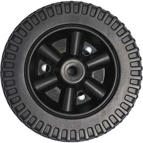 Roues de rechange pour barbecue - - Lot de 2 - Noir - Diamètre 150 mm - Hauteur 50 mm - Diamètre du trou 8-10 mm (1/4)