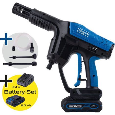 Nettoyeur haute pression électrique SCHEPPACH - C-HPG35-X - 35 bar - 180L/h - Batterie 20V IXES 2Ah + chargeur (1/5)