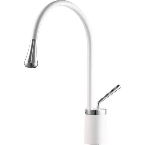 Robinet de Lavabo Laiton Sanitaire Blanc WZY 326 B (1/4)