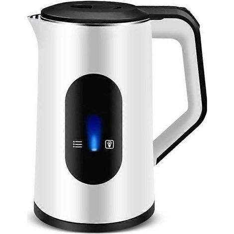 Bouilloire électrique en acier inoxydable, ébullition rapide, arrêt automatique, idéale pour le thé et le café. Prise européenne. (1/5)