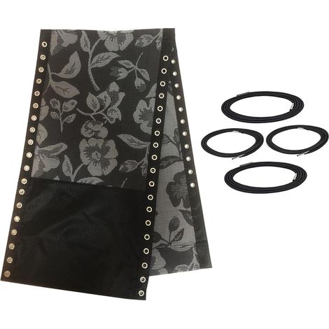 Universeller Ersatzstoff für Lounge-Sessel, Relaxsessel, Anti-Schwerkraft-Sessel und Stretch-Sesselbezüge, 43 x 160 cm, (schwarzes Jacquard-Patchwork)