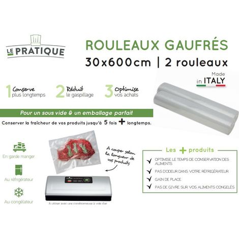 1 Rouleau Gaufres 30 X 600 Cm - Poche De 2 Rlx - Le Pratique