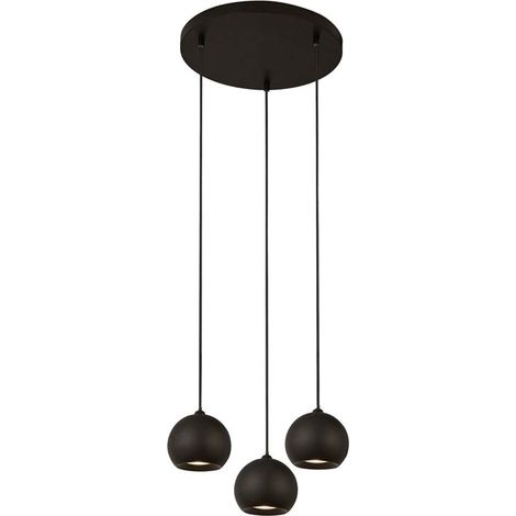 Hängeleuchte Pendelleuchte Deckenlampe Stahl Schwarz 3-Flammig Esszimmerleuchte (1/3)