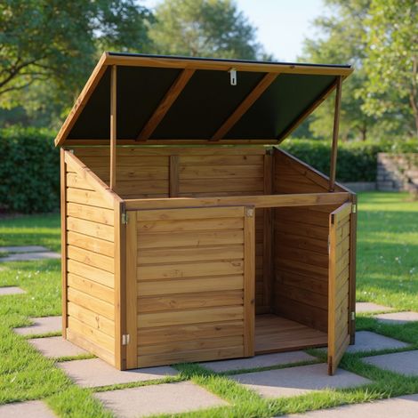 box da esterno chalet et jardin "troncadero 1200" in legno di pino 154x96x125 cm (1/5)