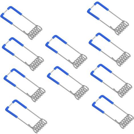10 pièces Clips Ressort pour Spot Encastrable Accessoires Lumière Extérieure Fixation Facile pour Downlight et Néon LED Compatible Lampes de Plafond et Projecteurs [Classe énergétique A] (1/5)