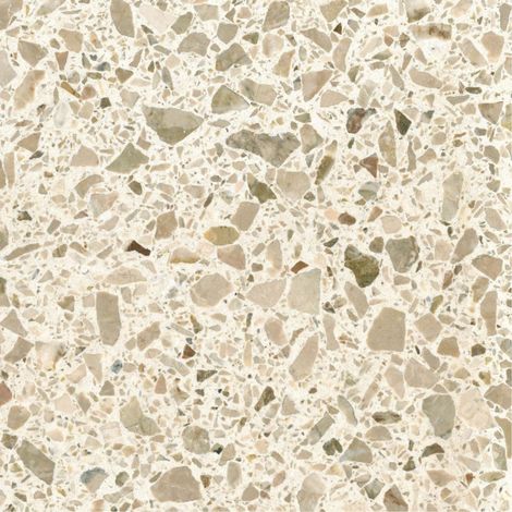 Véritable Carreau Terrazzo fond blanc inclusions beiges BA 0/25 30x30 cm boîte de 0.72m2 Satiné - Gioia Materia