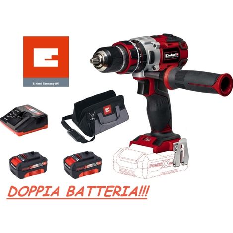Trapano avvitatore a batteria con percussione 18V Litio c/batteria di riserva Einhell - TE-CD 18 Li-i Brushless kit