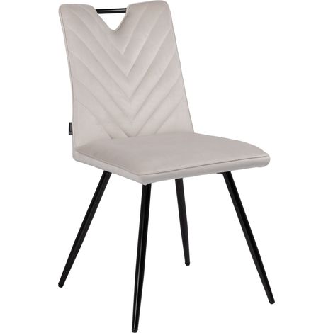 Sill贸n tapizado TONY, terciopelo beige claro. (1/3)