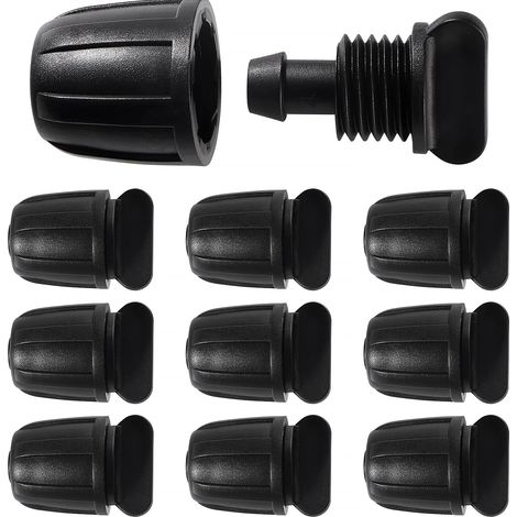 Lot de 10 raccords pour tuyau d'irrigation goutte à goutte de 8/11 mm, adaptateurs de bouchons pour irrigation goutte à goutte, raccords droits pour tuyau d'irrigation. (1/5)