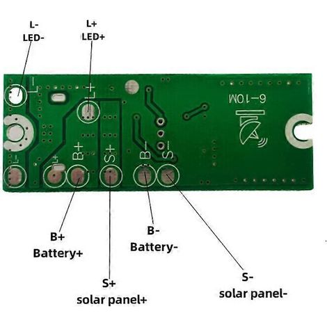 Carte de commande pour lampadaire solaire (3,2 V/3,7 V), radar de télécommande haute puissance, circuit d'éclairage solaire à induction de corps humain. (1/5)
