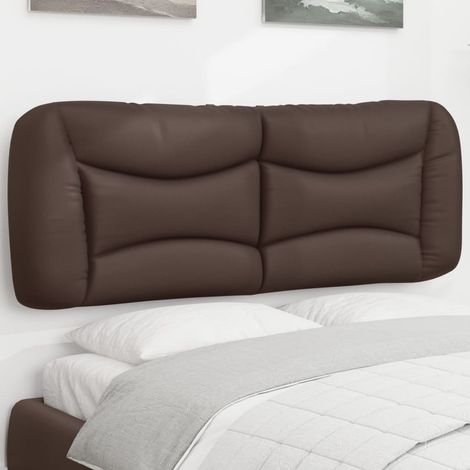 Coussin de tête de lit marron 140cm similicuir (1/5)