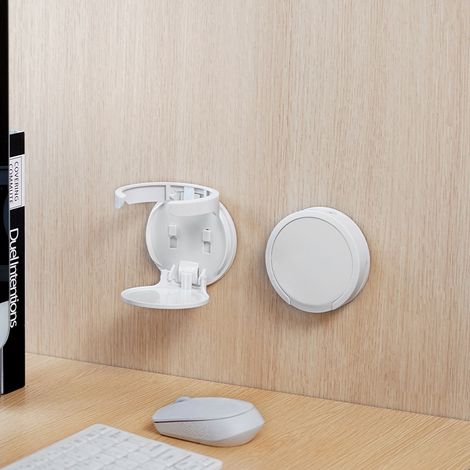 Support à gobelet mural pliable blanc Porte-gobelet sans perçage pour tasse et café Organisateur de rangement pour maison et véhicule (1/5)