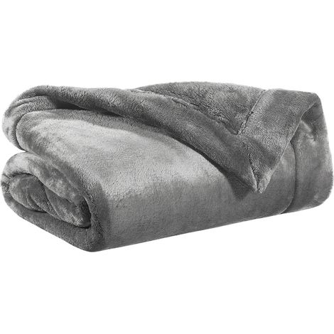VIVARAISE - Plaid domestique Tender en polyester gris - 150 x 200 cm