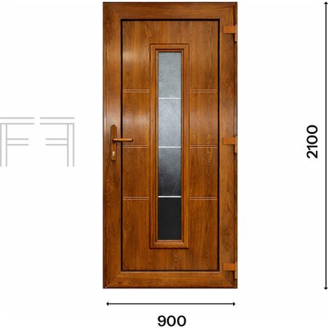 Portoncino d'ingresso in Pvc G. Oak M.3 - 900 x 2100 APERTURA TIRARE A SINISTRA VISTA INTERNA (1/3)