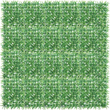 Lot de 20 plantes artificielles pour mur végétal, protection UV, toile de fond pour mur végétal, brise-vue, 25 cm x 25 cm (1/5)