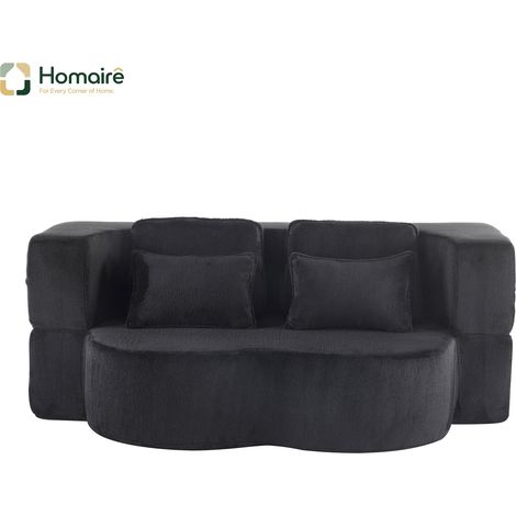 Meuble de rangement avec tiroirs, noir, en décor bois 198 x 60 x 76 cm HOMAIRE (1/5)
