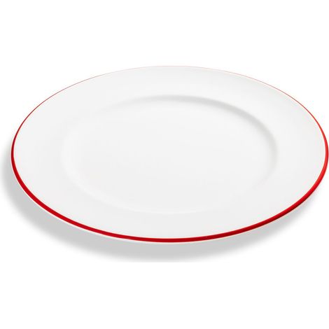 Gmundner Keramik Rubinroter Rand, Assiette plate Gourmet (Ø 27cm) (1/2)