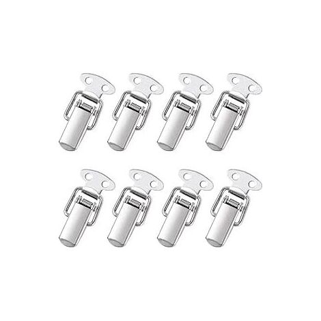 8 PCS Fermeture à Levier Loquet à Ressort avec Crochet Fermeture à Ressort en Acier Inoxydable pour Coffret, Boîte, Tiroir, Armoire, Trousse médical, Coffre à Outils (1/5)