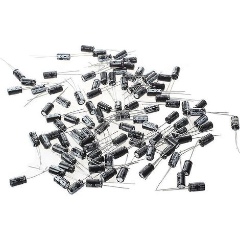 Condensateurs électrolytiques radiaux en aluminium SODIAL(R) 100 pièces 6 x 11 mm 100 µF 25 V (1/3)